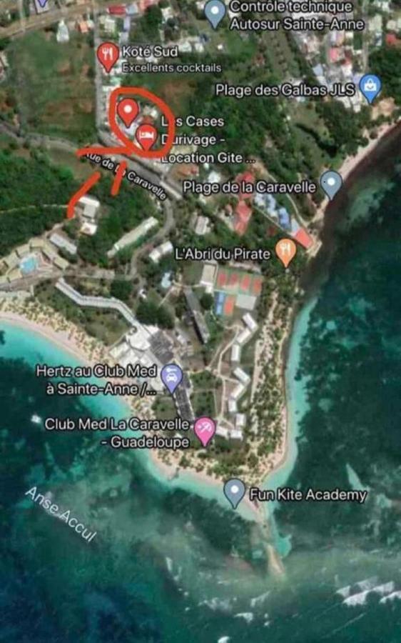 Le Sable Bleu - Evasion Tropicale A Sainte-Anne - Plage 5Min - Piscine - Parking - Logement Climatise - Vue Sur Les Palmiers - Parfait Pour Sejours En Famille Ou Entre Amis Eksteriør billede